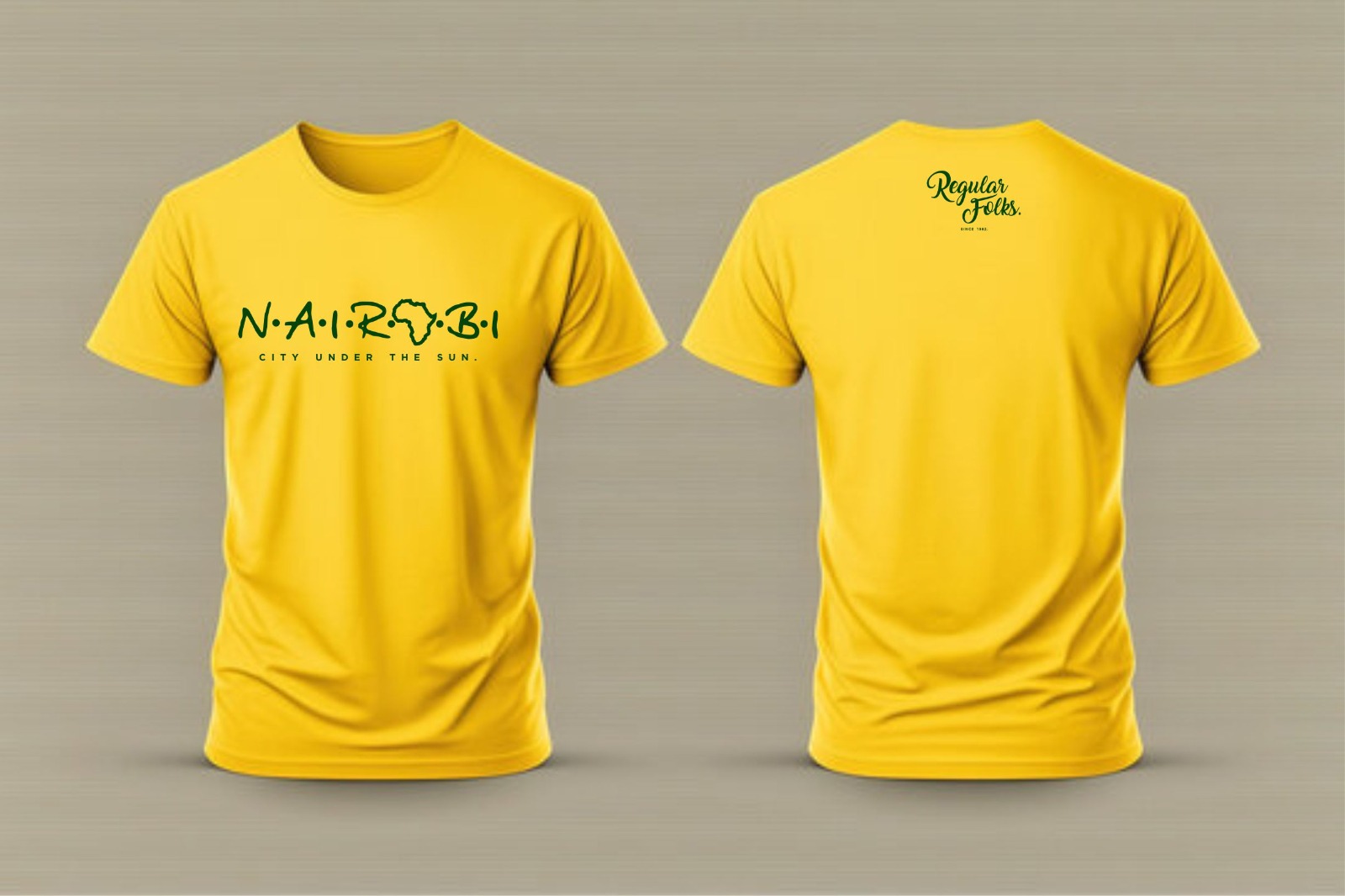 Regular Folks Nairobi Trendy Yellow T-shirts - Image 2