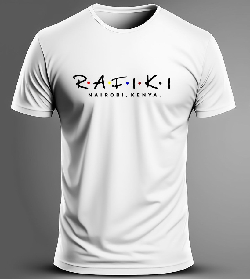 Regular Folks Nairobi Rafiki Trendy White T-shirts