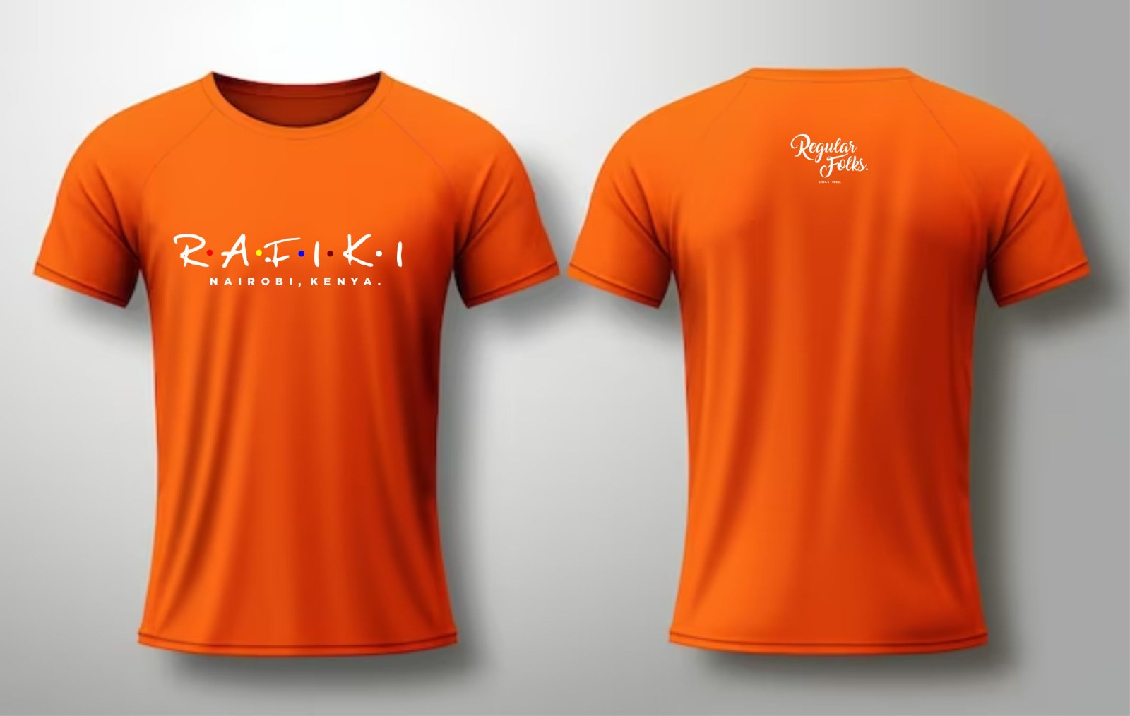 Regular Folks Nairobi Trendy Orange T-shirts - Image 2