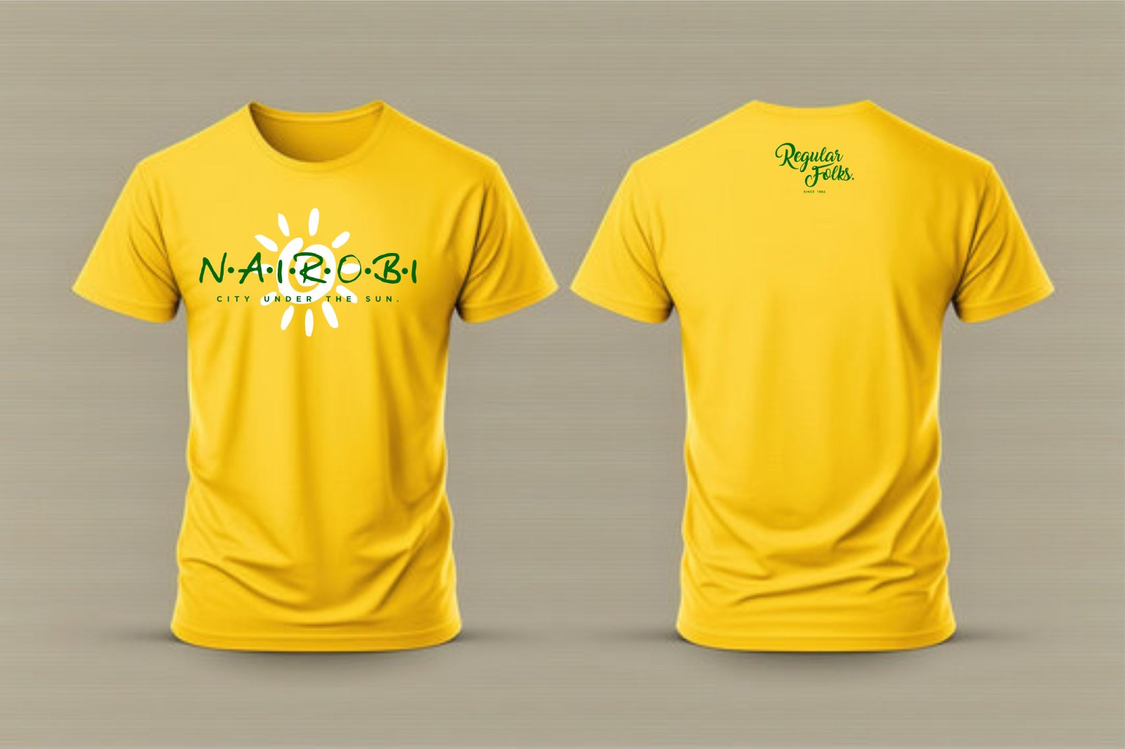 Regular Folks Nairobi Trendy Yellow T-shirts - Image 3