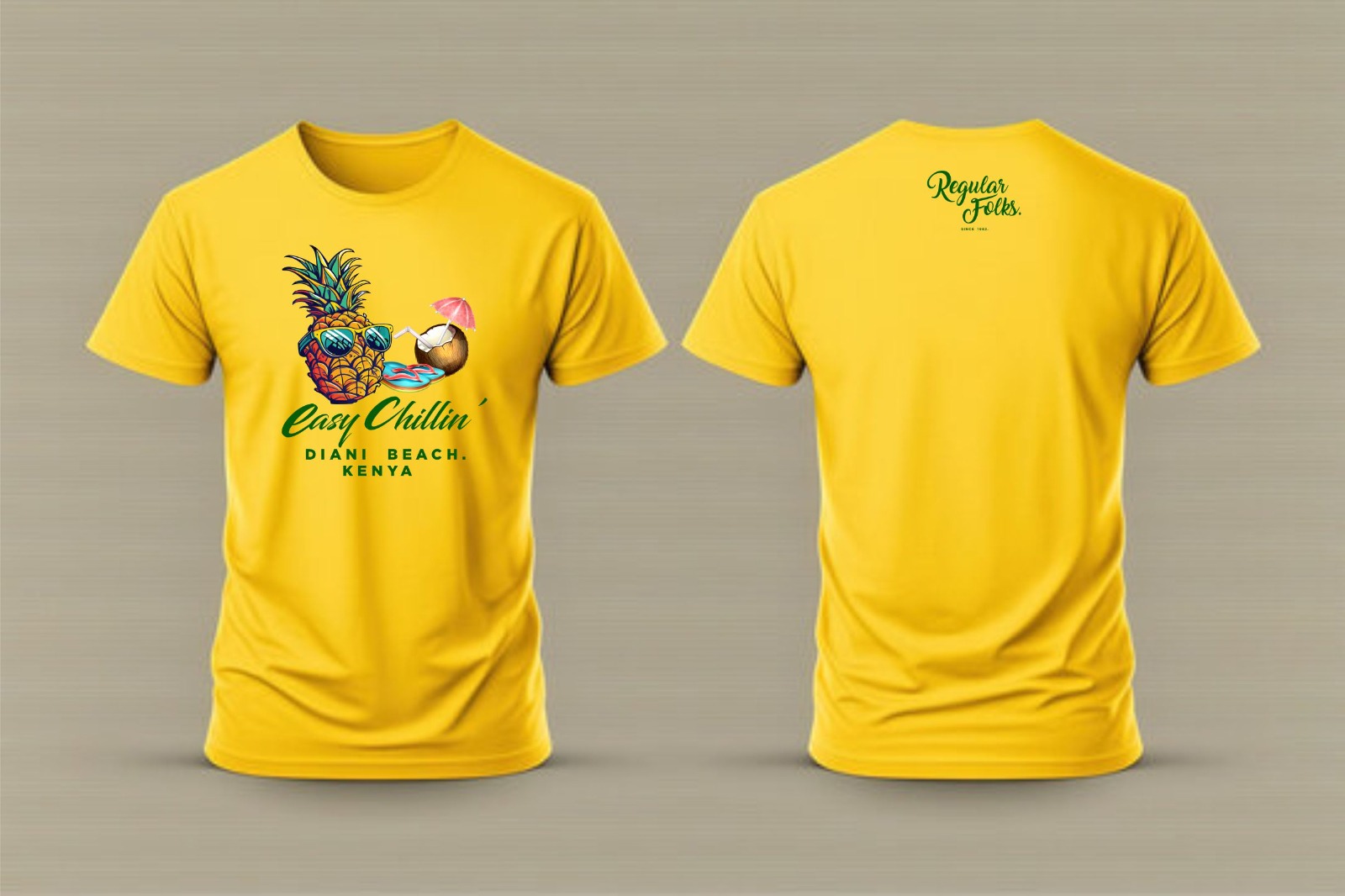 Regular Folks Diani Trendy Yellow T-shirts - Image 2